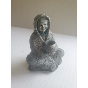 MICHAEL RICKER PEWTER, SEATED WOMAN, '91, NO. 206 Excellent Condition